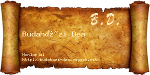 Budaházi Dea névjegykártya